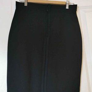 Revamped Black Stretchy Pencil Skirt w Seam Detail